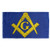 K's Novelties 3x5 Freemason Flag with Nylon Clips Blue and Gold Mason 3'x5' House Banner Grommets Nylon Poly