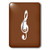 3dRose lsp_232103_1 Brown Treble Notation_G Clef Musical Note Musician Gift Single Toggle Switch