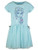 Disney Frozen Elsa Little Girls Short Sleeve Dress Mesh Skirt Bow 6_7 Blue