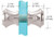 CRL Contemporary Style Chrome Finish Back-to-Back Shower Door Knob
