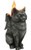 Ebros Gift Stoic Guardian Feline Winged Cat Gargoyle Gothic Candle Holder Statue 5.5 inch  H Fantasy Macabre Medieval Gargoyles Candleholder Accent Figurine