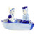 Essence of Europe Gifts E.H.G Ceramic Delft Colored Boat Collectible Salt and Pepper Shakers Set by E.H.G