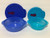 Tupperware Crystalwave Microwave Plus Stainguard 2 Pc Set 4.25 Cup and 2.5 Cup - Blues