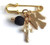 Genuine Azabache Guardian Angel Cross Pin Brooch Mal de Ojo