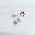 Light Blue Opal Tiny Stone 3mm with 14K Gold Filled Stud Earrings