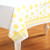 Creative Converting 720066 Chevron & Polka Dots Celebrations Plastic Tablecover, 54 by 108", Mimosa