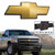 For Chevrolet Emblem Avalanche Tahoe Suburban 1500 2500_ Gold Chevy Emblem Front Grille Badge Replacement Plate Emblem for Chevrolet Avalanche Tahoe Suburban 1500 2500