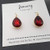 January Birthstone Earrings _ 14k Gold Filled Garnet Crystal Teardrop Earrings