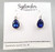 September Birthstone Earrings _ Blue Sapphire Crystal Sterling Silver Teardrop Earrings
