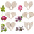 12pcs Gumpaste Flower Silicone Mold - Gum Paste Peony Flower Mold,Fondant Rose Veined Mold,Sugar Flower Cake Decorating Tool for Lily Calliopsis Tulips Wedding Flower Cake Decoration
