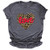 VEZAD Women Valentine's Day T_Shirt Casual Short Sleeve O_Neck Letter Heart Print Slim Tops Blouse