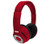 NAXA Electronics Bluetooth Backspin Bluetooth Wireless Headphones Red (NE-965 RED)