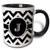 ChocoRa Black And White Chevron Monogram Initial J Mug_ 11 oz