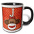 Cute Sock Monkey Girl Initial Letter J Two Tone Mug_ 11 oz_ Black White
