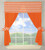 Baby Doll Bedding Chevron Window Valance and Curtain Set, Orange