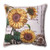 Pillow Perfect Three Sunflowers Corded Throw Pillow, 16.5", Beige