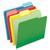 Pendaflex Double Stuff CutLess/WaterShed File Folders, Letter Size, Assorted Colors, 1/3 Cut, 50/BX (48437EE)