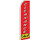 K's Novelties Red  and  White Swooper Super Feather Store Front Flag