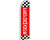 K's Novelties Performance Red  and  White with Checkered Super Super Feather Advertising Flag