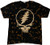 A and E Designs Grateful Dead T_Shirt Distressed Stealie Logo Black Crinkle Tie Dye Tee_ Large