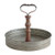 Creative Co-op Distressed Single Tier Tin Tray with Handle