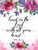 Trust in the Lord with all your heart Wall Art Decor Scripture Quote UNFRAMED POSTER A3 Bible verse Proverbs 3 5 Floral Purple Pink Hand Lettering