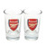 Arsenal F.c. 2pk Shot Glass Set Official Merchandise
