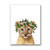 Lion Poster Print Flower Crown Wreath Nursery Animals Wall Art Canvas Painting Safari Animal Picture Girls Room Wall Decor 50x70cm No Frame