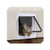 Easy_S_E_H Lockable Dog Cat Security Flap Door Security Flap Door Abs Plastic Size L Small Pet Gate Door_White_S