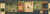 Chesapeake Wallpaper Border with Birds and Grasshoppers on a Patchwork Background Ll50101b