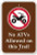 Warning Sign No ATVs Allowed on This Trail -with Graphic- Sign Road Sign Business Sign 12X16 Inches Aluminum Metal Tin Sign M0474