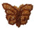 ID 8960 Brown Butterfly Moth Patch Garden Insect Bug Beaded Iron On Applique