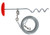 Petmate 8mm by 16-Inch Easyturn Stake with 15-Feet Tieout Cable  Red