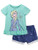 Disney Frozen Elsa Big Girls French Terry Shorts Set 10 12 Mint