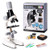 NDR Beginners Microscope Kit for Kids Microscope Set with LED Kids Student Beginners Microscope Kit for Educational Science Lab Toy Best Gift with 100X 400X 1200X Microscope Slides Specimens