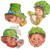 Beistle Leprechaun St. Patrick s Day Cutouts - 4 Pcs  Multicolored