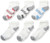 Hanes Boys  Big ComfortBlend Athletic Ankle Socks 6-Pack  white  Large