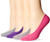 Hanes Women s X-Temp Lightweight Invisible Liner Socks 4-Pack  Pink Purple Grey  Shoe Size  5-9