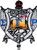 Sigma Gamma Rho Crest Iron-On Patch -White - 2.875 inch-