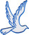 Zeta Phi Beta Dove Iron-On Patch -White - 4 inchT-