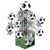Creative Converting Soccer Mini Cascade Centerpiece  One Size  Multicolor