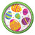 Creative converting Easter Egg Fun 8 Ct 7 inch Dessert Paper Plates Colorful Spring Party