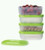 Tupperware Freezer Mates Mini 1s Sheer Containers with Spearmint Seals