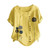 ZSBAYU Linen Shirts Women O-Neck Short Sleeve Floral Print Vintage Blouse Tunic Pullover Casual Buttons Tops