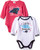 Gerber Childrenswear  inchLove Football inch 2Pk Long Sleeve Bodysuit  12 Months  Pink and White
