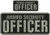 SMLTH Quality Grey Embroidery Patch 4x10  and  2x5 Hook - Armed Security Officer