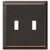 Traditional Design Double Toggle Light Switch Wall Plate  Oil Rubbed Bronze