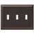 Traditional Design Triple Toggle Light Switch Wall Plate  Oil Rubbed Bronze
