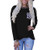 Forthery Women Leopard Printed Patchwork Pocket Long Sleeve Pullover Casual Blouse Tops Black