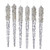 Kurt S. Adler 6-Inch Plastic Icicles with Glitter  6 Piece Set Ornaments  Multi